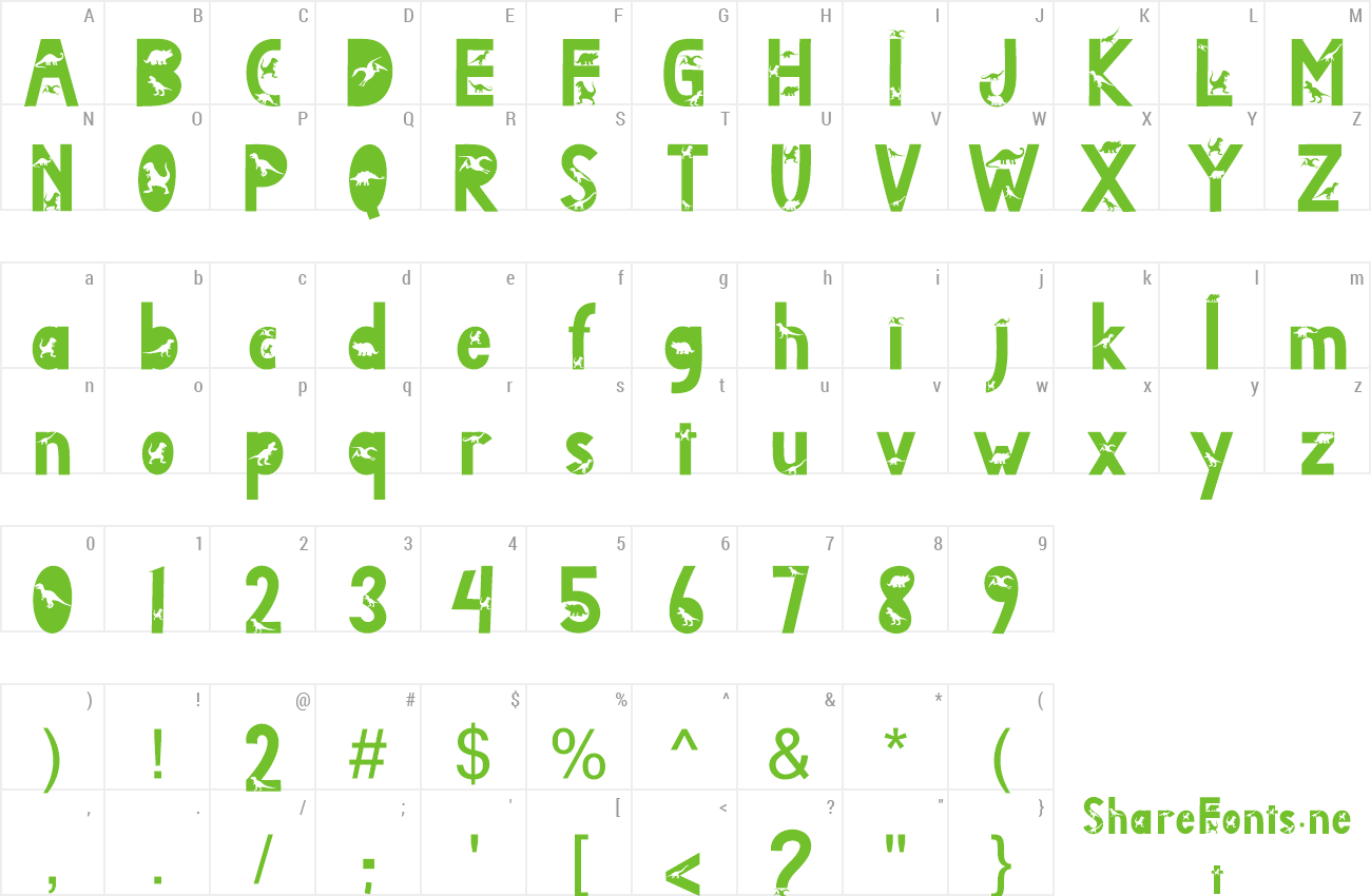 Font Dinosaur Island preview